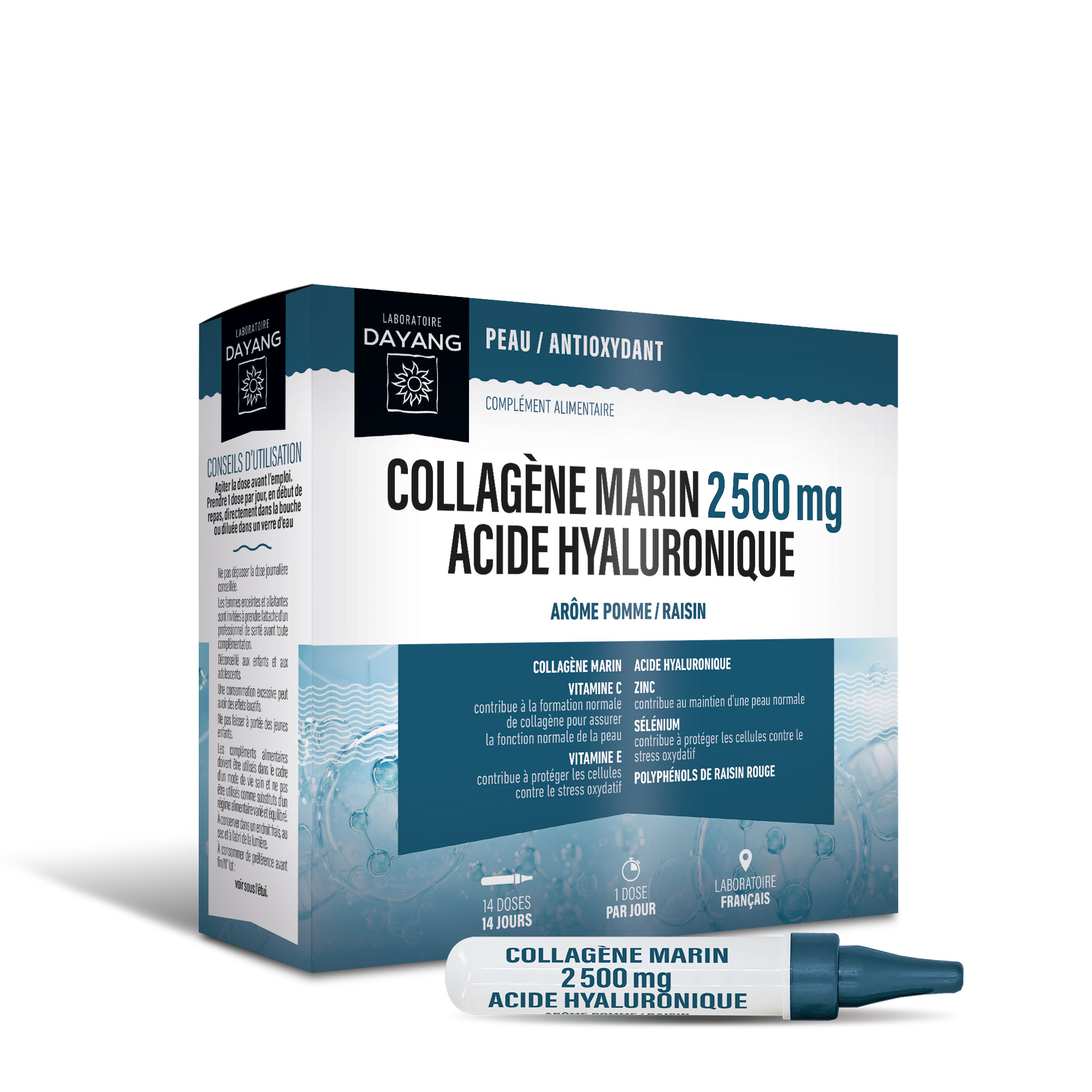 Collagène marin 2500 mg Acide hyaluronique