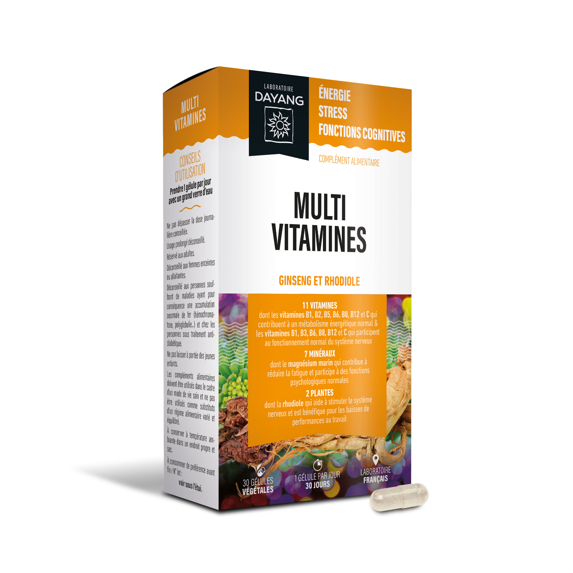 Multivitamines ginseng rhodiole