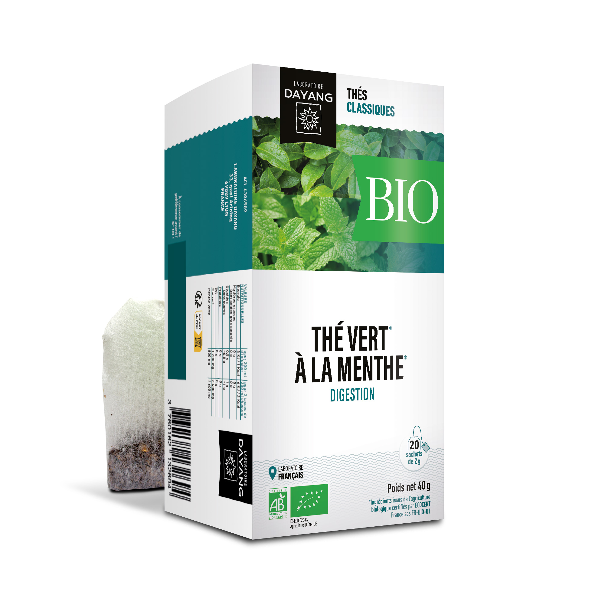 Thé vert à la menthe BIO