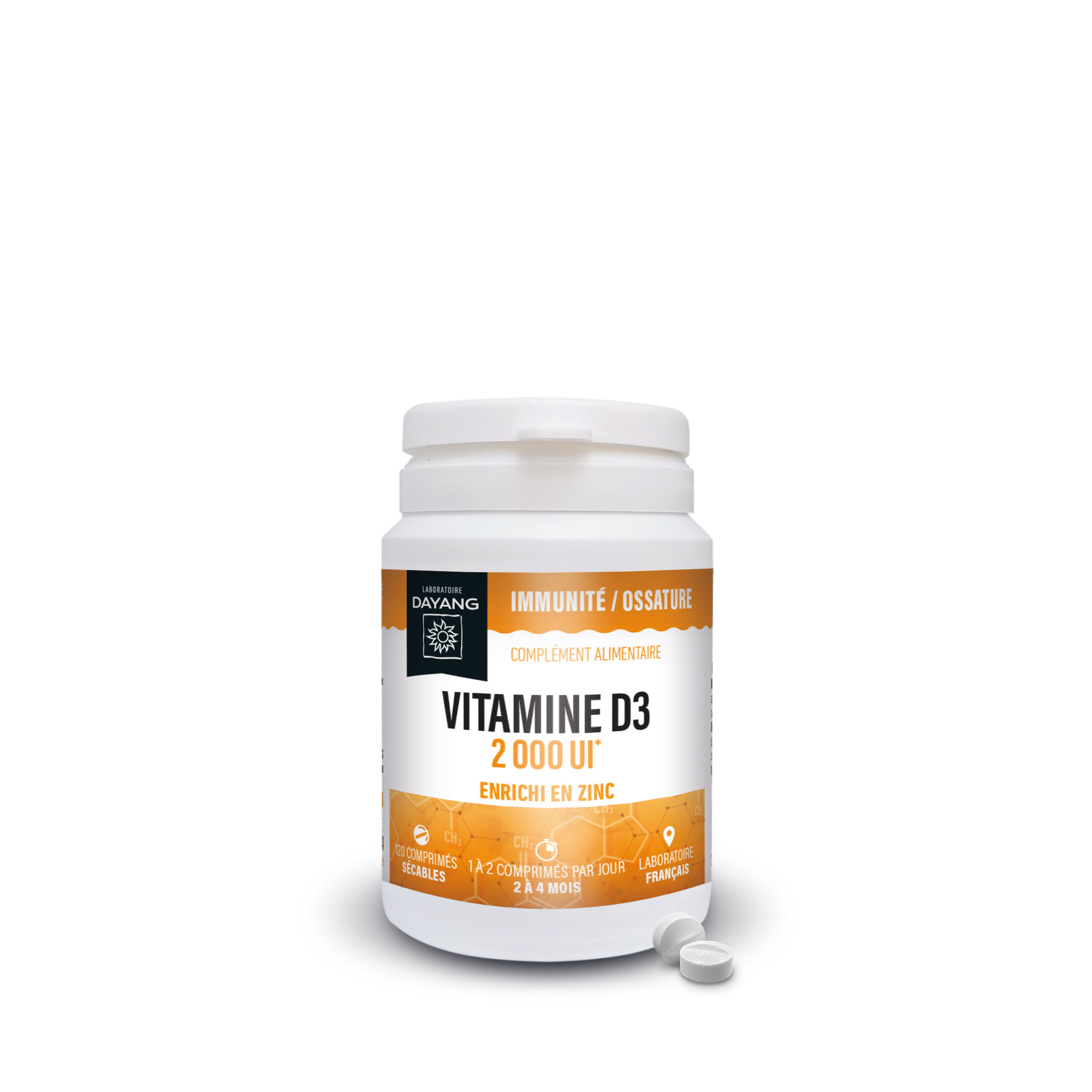 Vitamine D3 2000 UI + Zinc